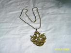 Goudkleurige ketting met twee duifjes., Ophalen of Verzenden, Nieuw, Goud, Overige materialen