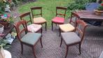 Vintage antieke eetkamerstoelen, Huis en Inrichting, Stoelen, Ophalen, Gebruikt, Bruin, Hout