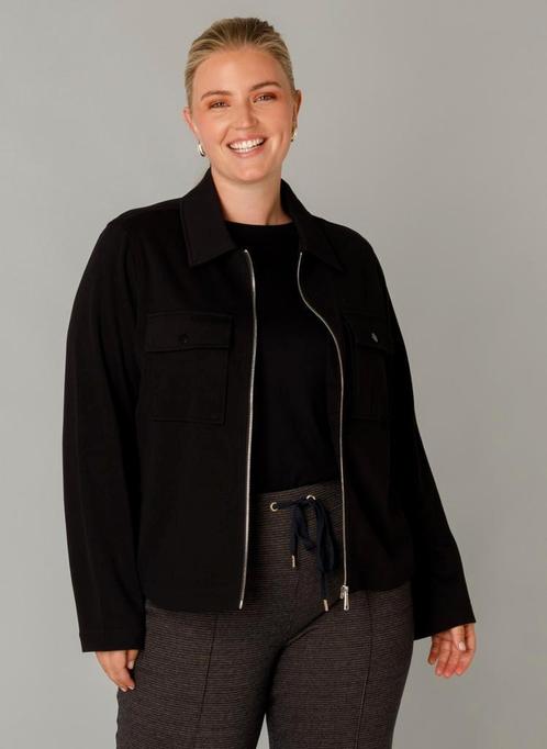 Zwarte jas/jack Vince van Yest Curve  Maat 54/56 (4), Kleding | Dames, Grote Maten, Nieuw, Jasje of Colbert, Zwart, Ophalen of Verzenden