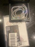 4mm tennis diamanten ketting  925 zilver, Ophalen of Verzenden, Zo goed als nieuw, Zilver