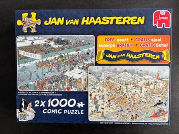 Jan van Haasteren - Elfstedentocht + Nieuwjaarsduik + sjaal beschikbaar voor biedingen