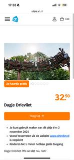 1x entreeticket Drievliet (via AH), Tickets en Kaartjes, Recreatie | Pretparken en Attractieparken, Eén persoon