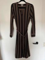 Zwart met bruin gestreepte jurk H&M - maat 46, H&M, Overige kleuren, Maat 46/48 (XL) of groter, Ophalen of Verzenden
