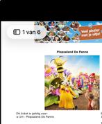 Plopsa entree kaarten, Tickets en Kaartjes, Drie personen of meer, Ticket of Toegangskaart