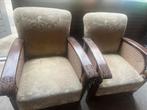 2 oude fauteuils, Ophalen, Hout, Gebruikt, Minder dan 75 cm