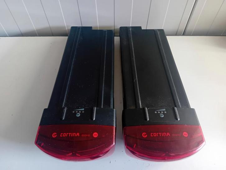 2 stuks defecte fiets accu's  Cortina Ecomo 36volt, Fietsen en Brommers, Fietsaccessoires | Fietsaccu's, Gebruikt, Ophalen of Verzenden