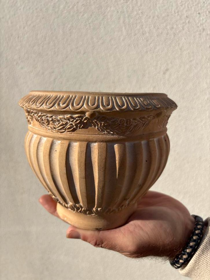 Aardewerk Bloempot - Italiaans Design, Tuin en Terras, Bloempotten, Gebruikt, Aardewerk, Binnen, Minder dan 40 cm, Minder dan 25 cm