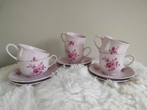 Hutschenreuther servies rose thee+koffie koppen met schotels, Antiek en Kunst, Antiek | Servies los, Ophalen