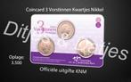 3 Vorstinnen in coincard KNM, Ophalen of Verzenden, Koningin Beatrix, Euro's