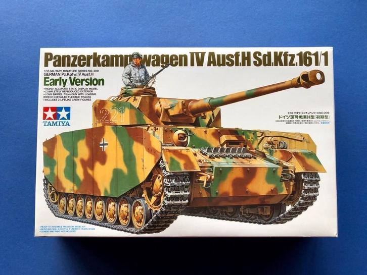 Tamiya	35209	German PanzerKampfwagen IV Ausf.H Early 1/35, Hobby en Vrije tijd, Modelbouw | Auto's en Voertuigen, Nieuw, 1:32 tot 1:50