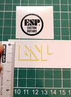 ESP Custom series gitaar headstock waterslide decals set v 2, Ophalen of Verzenden, Nieuw, Elektrische gitaar