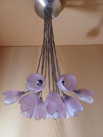 Harco loor design lamp 15 lila tulpen opaalglas, Ophalen, Zo goed als nieuw, Glas