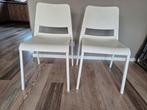 2 witte Teodores eetkamerstoelen Ikea, Huis en Inrichting, Stoelen, Ophalen, Zo goed als nieuw, Wit, Twee
