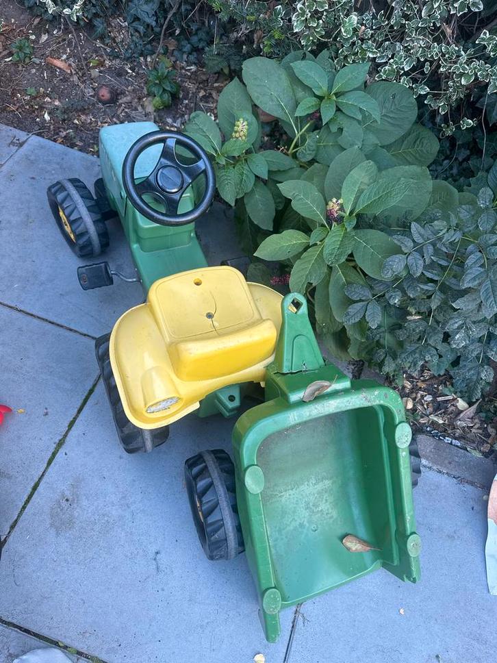 Stoere Kinder Tractor met Aanhanger, Kinderen en Baby's, Speelgoed | Buiten | Voertuigen en Loopfietsen, Gebruikt, Trapvoertuig