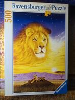 Ravensburger puzzel 500 stukjes leeuw, Hobby en Vrije tijd, Denksport en Puzzels, Ophalen of Verzenden, 500 t/m 1500 stukjes, Zo goed als nieuw