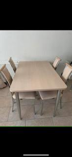 Eettafel + 4 stoelen, Ophalen, Zo goed als nieuw, Rechthoekig, 50 tot 100 cm