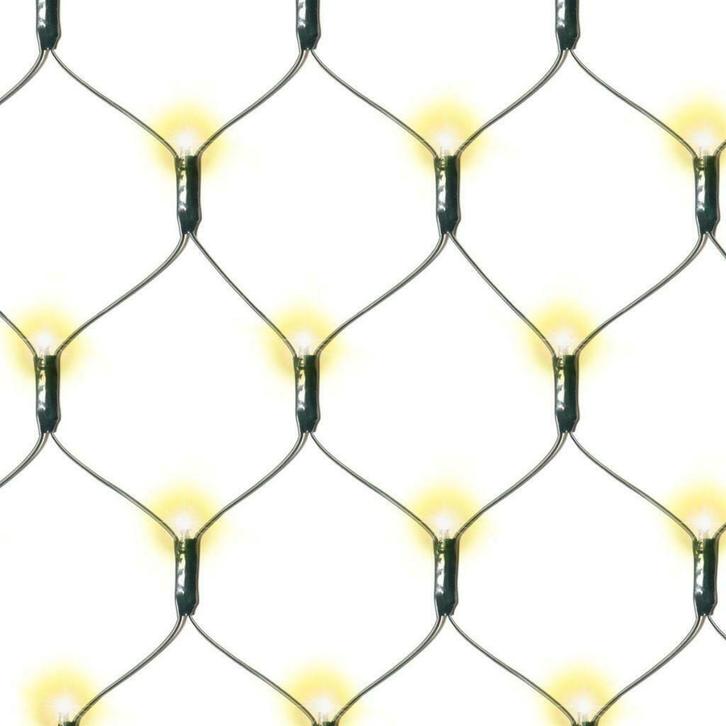 128 LED Lichtnet 3x3 m Warm Wit Timer IP44. Kabel ca. 10 m., Diversen, Kerst, Nieuw, Ophalen of Verzenden