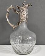 Kristallen wijnkaraf verzilverd in Barok stijl, Antiek en Kunst, Antiek | Glas en Kristal, Ophalen