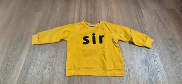 Sweater met tekst sir, maat 80 beschikbaar voor biedingen