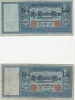 setje 100 mark duitsland 1910, Postzegels en Munten, Bankbiljetten | Europa | Niet-Eurobiljetten, Verzenden, Duitsland, Setje