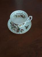 Royal Albert heren kop en schotel Flower of the Month, Antiek en Kunst, Antiek | Servies los, Ophalen of Verzenden