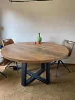 Eettafel 140cm diameter, Ophalen, Rond, Zo goed als nieuw, Vijf personen of meer