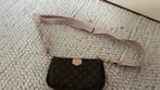 Pochette Accessoires Bruin met Roze Band, Ophalen of Verzenden, Gebruikt, Bruin, Schoudertasje
