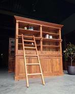 Hoge teakhouten boekenkast | Grote Bibliotheekkast #2357, Huis en Inrichting, Kasten | Boekenkasten, Niet ingevuld, Gebruikt, 200 cm of meer