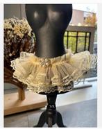 Zwarte brocante Tafel Paspop met bijzondere Rok 58 cm, Antiek en Kunst, Curiosa en Brocante, Ophalen of Verzenden