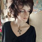 Een grote silvere hanger een Kruis 7 x 4,5 cmm, Nieuw, Ophalen of Verzenden, Zilver, Zilver