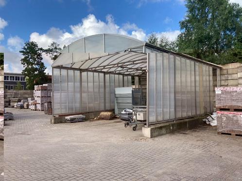 Gebruikte overkapping, opslagloods, ca. 9,4x7,5m, Tuin en Terras, Overkappingen, Gebruikt, Overige typen, Ophalen