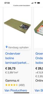 Drie pakken Isoline ondervloerplaten Gamma 7,2m2, Ophalen, 30 cm of meer, 50 tot 150 cm, Zo goed als nieuw