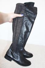 Prachtige Leren Moccio Laarzen - 30 (Maat 38) € 35,-, Kleding | Dames, Schoenen, Hoge laarzen, Moccio, Zwart, Ophalen of Verzenden