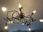 Hanglamp woonkamer 70x60cm kleur: zilver spiraal gedraaid, Huis en Inrichting, Ophalen, Gebruikt, Metaal, Minder dan 50 cm