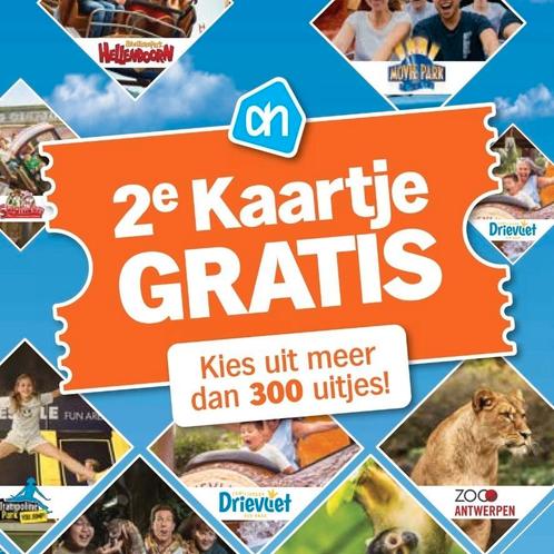 2e kaartje gratis bij meer dan 300 uitjes (korting AH actie), Tickets en Kaartjes, Recreatie | Pretparken en Attractieparken, Drie personen of meer