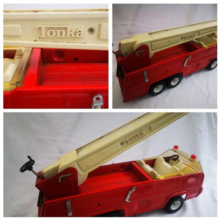 Vintage Tonka Japan brandweerauto Brandweerwagen auto 32202, Antiek en Kunst, Antiek | Speelgoed, Ophalen of Verzenden