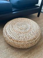 Rotan poef/voetenbankje Alseda Ikea, Ophalen of Verzenden, Zo goed als nieuw, Rond, Minder dan 50 cm
