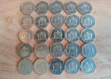 Lot 1 dollar Jamaica munten beschikbaar voor biedingen