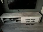 Complete betonlook set, tv meubel, eettafel en 3 kasten, Ophalen