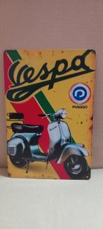Blikken bord Vespa Piaggio 20x30 cm, Ophalen of Verzenden, Nieuw, Motoren