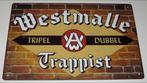 WESTMALLE BIER : Bord WESTMALLE Tripel Dubbel Trappist, Verzenden, Nieuw, Reclamebord, Plaat of Schild, Overige merken