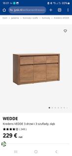 Dressoir VEDDE 3 deuren 3 lades eiken, Ophalen, Gebruikt, 25 tot 50 cm, 100 tot 150 cm