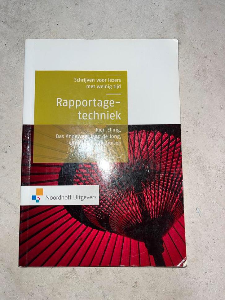 Rapportagetechniek - Rien Elling, Boeken, Studieboeken en Cursussen, Gelezen, Niet van toepassing, Ophalen of Verzenden