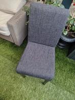 4 eetkamerstoelen zwart grijs, Huis en Inrichting, Stoelen, Ophalen of Verzenden, Grijs, Stof
