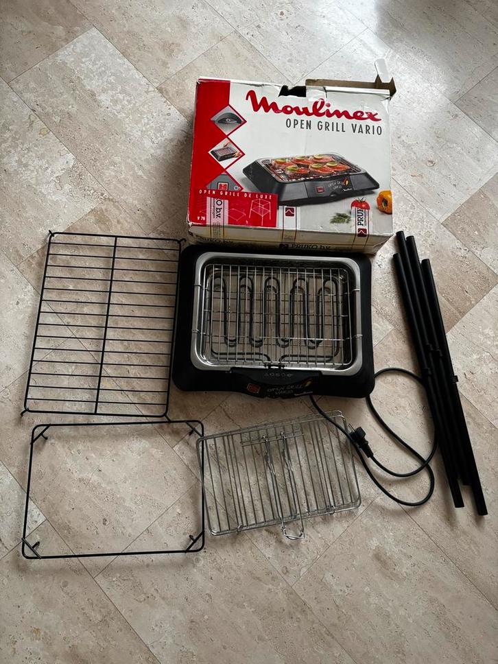 Moulinex Open Grill Vario - Perfect voor BBQ!, Witgoed en Apparatuur, Contactgrills, Gebruikt, Uitneembare platen, Ophalen of Verzenden