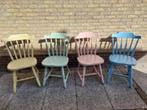 4 Houten Stoelen, Huis en Inrichting, Stoelen, Ophalen, Gebruikt, Overige kleuren, Vier