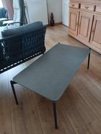 Nieuwe antraciet salontafel met leisteen blad, Ophalen, 100 tot 150 cm, Nieuw, 50 tot 100 cm