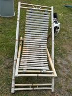 Vintage Bamboe Ligstoel / Strandstoel Inklapbaar, Antiek en Kunst, Ophalen