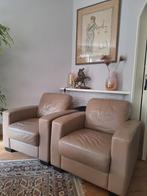 Twee lederen fauteuils gratis, Huis en Inrichting, Ophalen, Gebruikt, 75 tot 100 cm, Leer