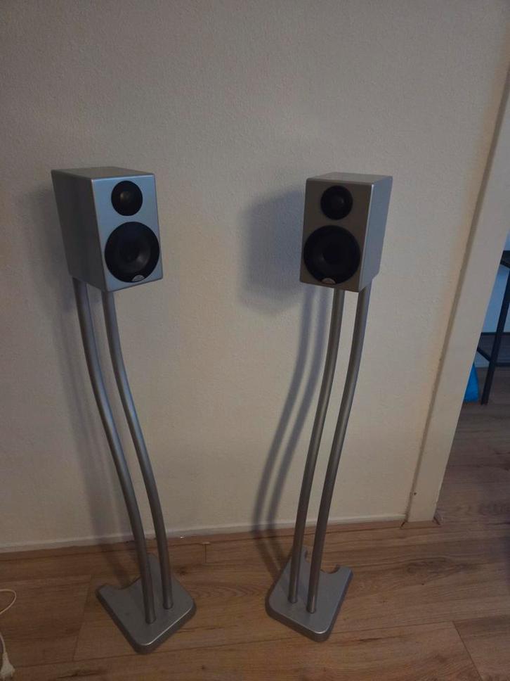 Monitor Audio Speakerset met Stands, Audio, Tv en Foto, Luidsprekers, Gebruikt, Front, Rear of Stereo speakers, Minder dan 60 watt